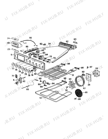 Взрыв-схема плиты (духовки) Electrolux CO1165S1 - Схема узла Oven equipment